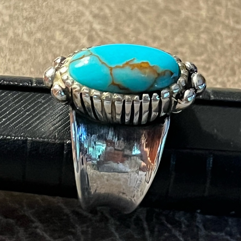 RARE Size 6 OTT Navajo Turquoise Sterling Silver Ring